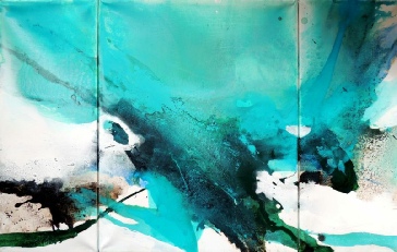 aqua rium, triptychon, 80x50cm, pigmente, bitumen auf leinwand.JPG