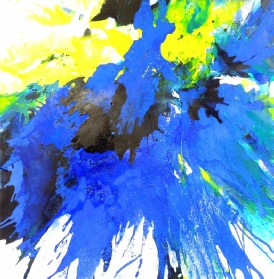aquilegia, 100x100cm, pigmente, bitumen auf leinwand.JPG