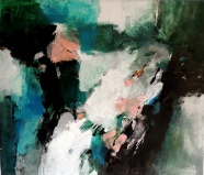es lichtet sich, 140x120cm, pigmente, champagnerkreide, bitumen auf leinwand.JPG