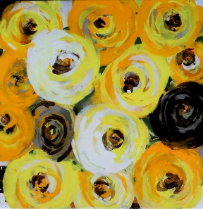nostalgierosen 13, 40x40cm, pigmente,bitumen, lack auf leinwand.JPG