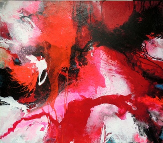 on fire, 170x150cm, Pigmente auf leinwand.JPG